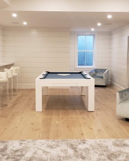 MODERN WHITE PEARL POOL TABLE WITH DRAWER 1
