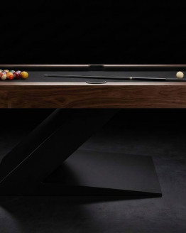 Black Onyx Walnut Contemporary Pool Table
