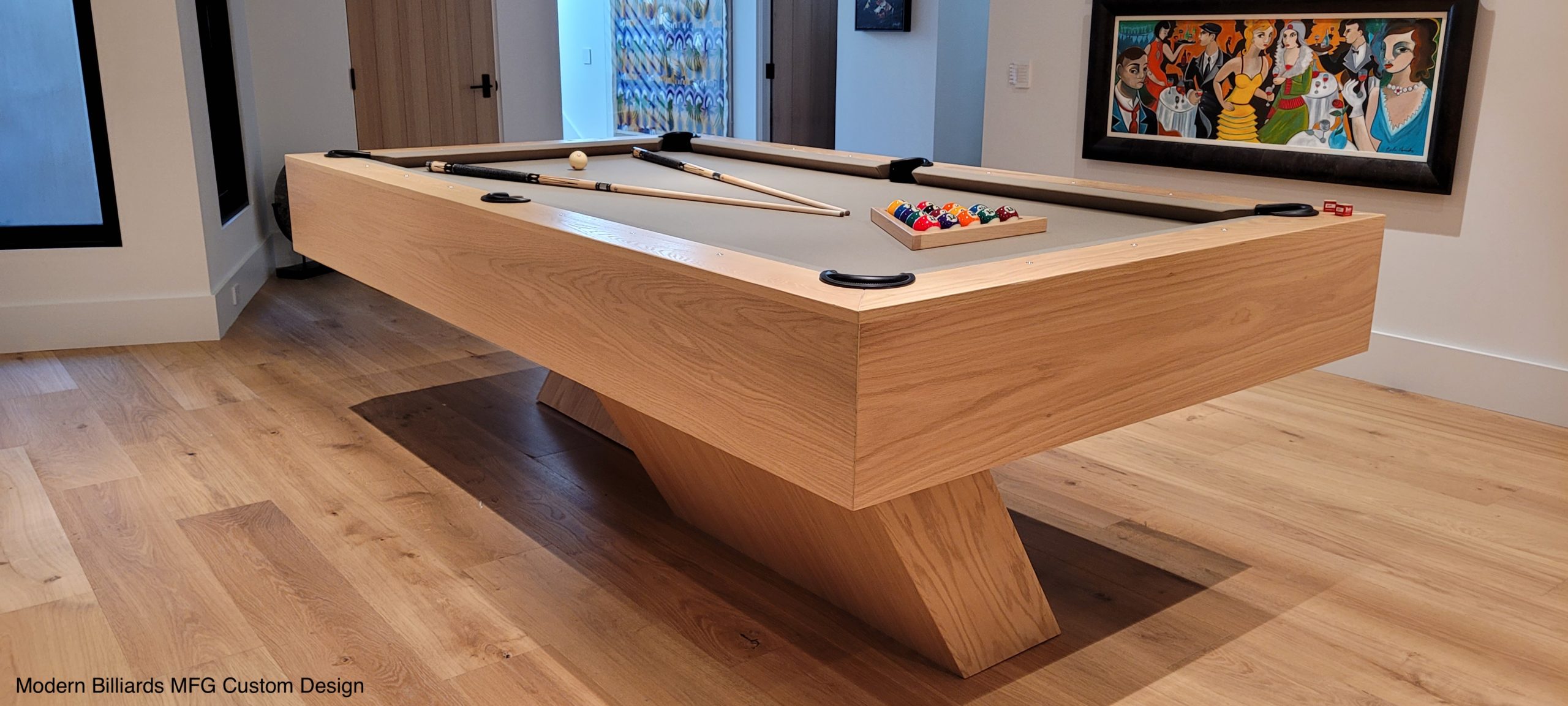 Villa Billiards Table Multi functional Solid Wood Pool Table - DERBAL