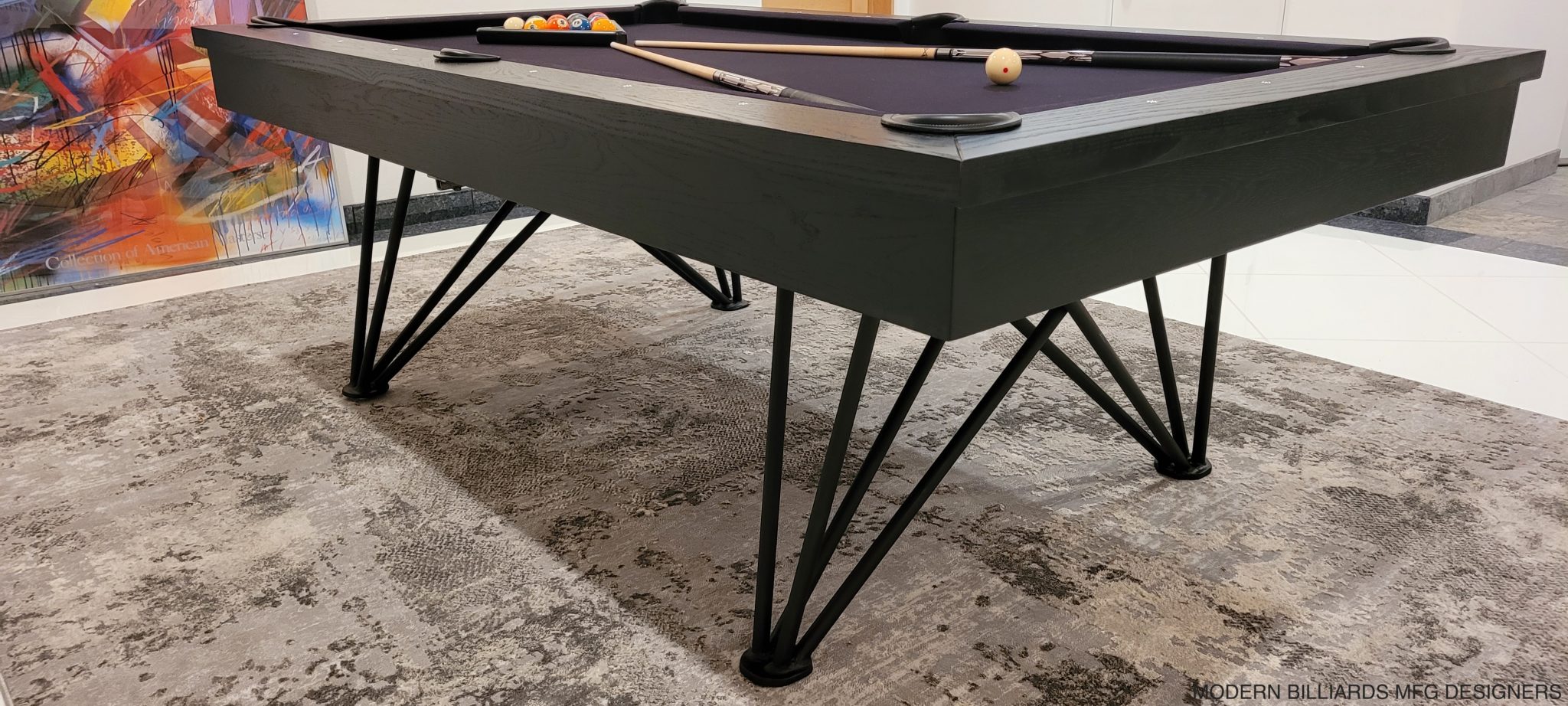 Dauphine Steel Pool Table Modern Custom contemporary tool tables