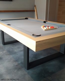 modern pool table, custom pool tables, contemporary tool tables,riviera oak steel pool table
