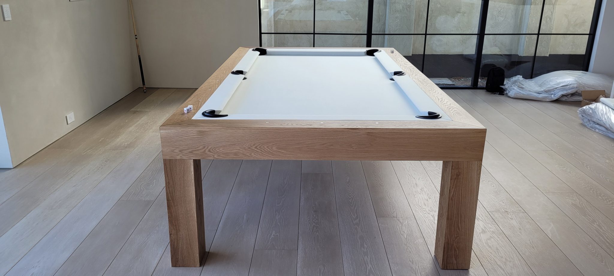 MODEL MODERN NATURAL WHITE OAK RIFT POOL TABLE