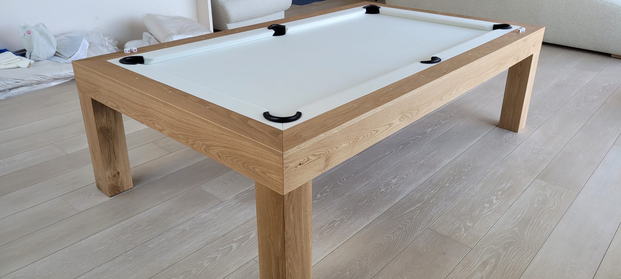 MODEL MODERN NATURAL WHITE OAK RIFT POOL TABLE