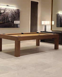 MODERN POOL TABLE MODEL NATURAL RAW WALNUT WITH PING PONG TOP